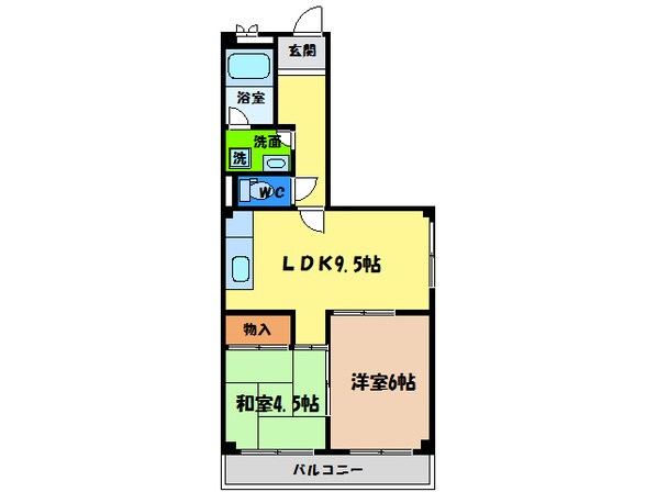 浜田マンションの物件間取画像